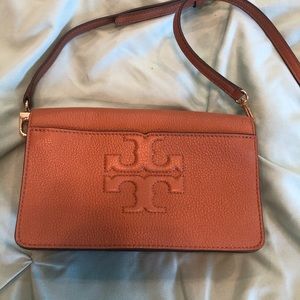 Small brown leather cross body